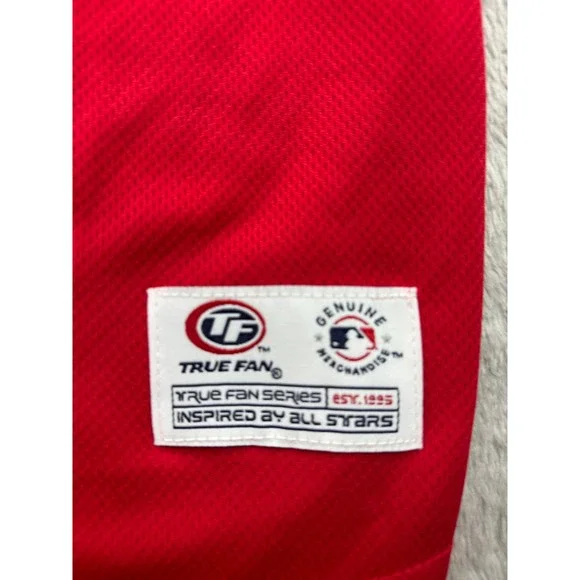 Philadelphia Phillies MLB Baseball Blank Jersey Red Mens Large New With Tags - Picture 6 of 6